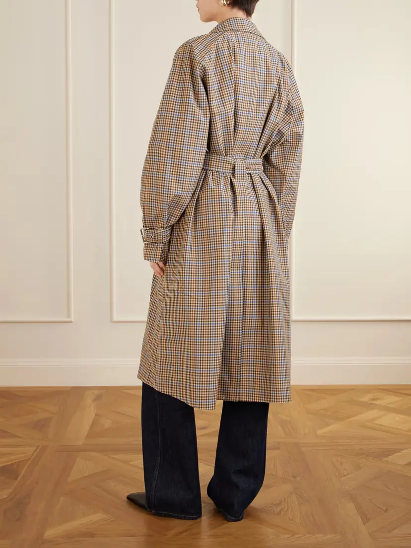 Frame Belted Checked Cotton-blend Trench Coat | Thumbnail 3 Frame Belted Checked Cotton-blend Trench Coat | Thumbnail 3