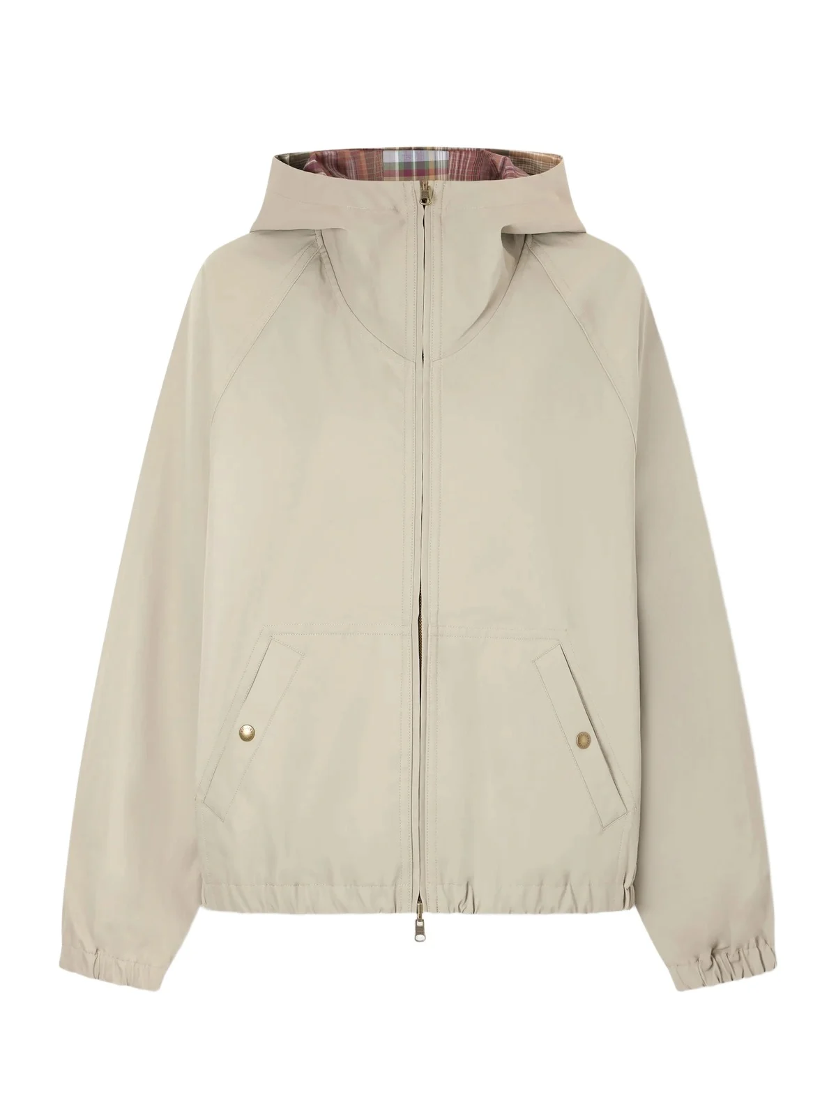 Hooded Reversible Checked Shell Jacket Hooded Reversible Checked Shell Jacket