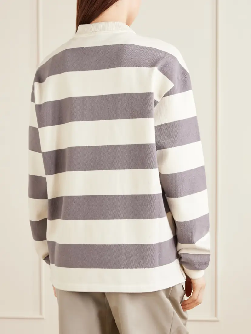 Aimé Leon Dore Striped Cotton-jersey Polo Sweater | Thumbnail 4 Aimé Leon Dore Striped Cotton-jersey Polo Sweater | Thumbnail 4
