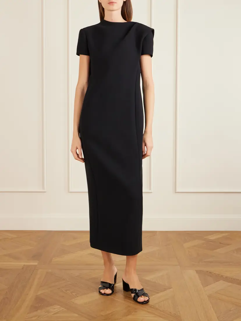 Khaite Iryl Open-back Draped Crepe Maxi Dress | Thumbnail 2