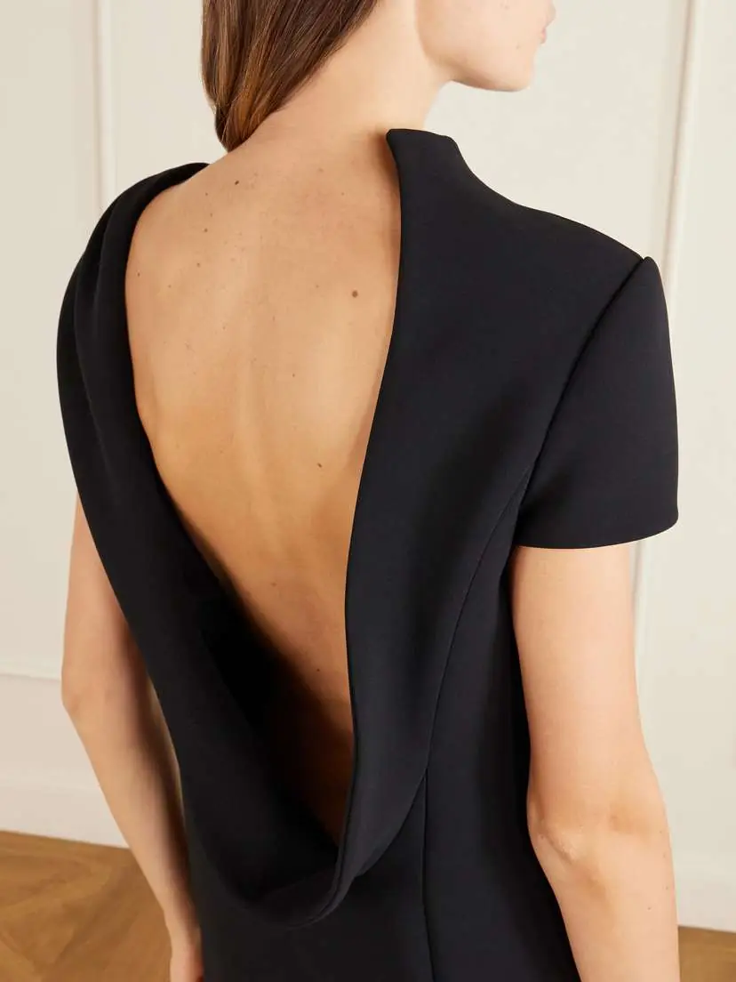 Khaite Iryl Open-back Draped Crepe Maxi Dress | Thumbnail 4