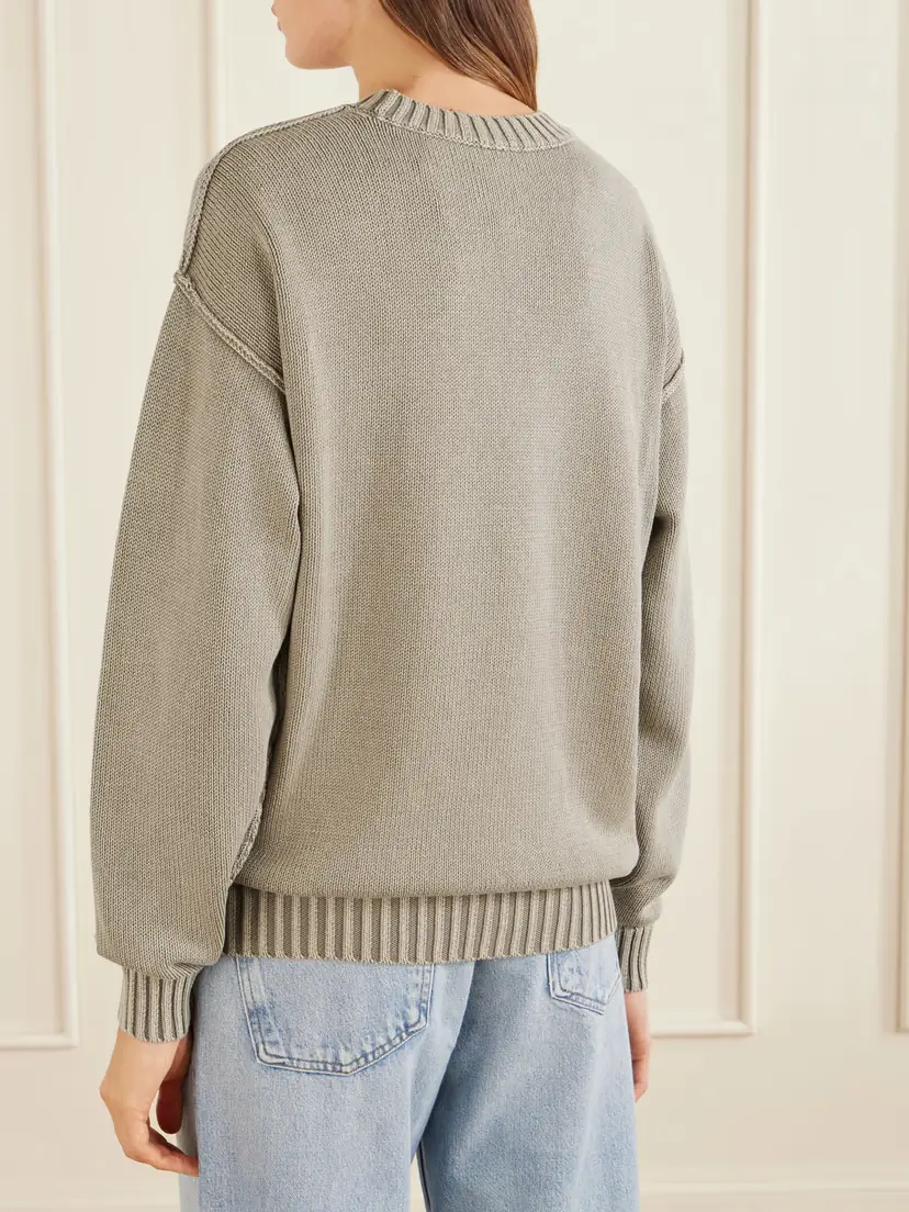 Aimé Leon Dore Inside-out Crewneck Cotton Sweater | Thumbnail 4 Aimé Leon Dore Inside-out Crewneck Cotton Sweater | Thumbnail 4