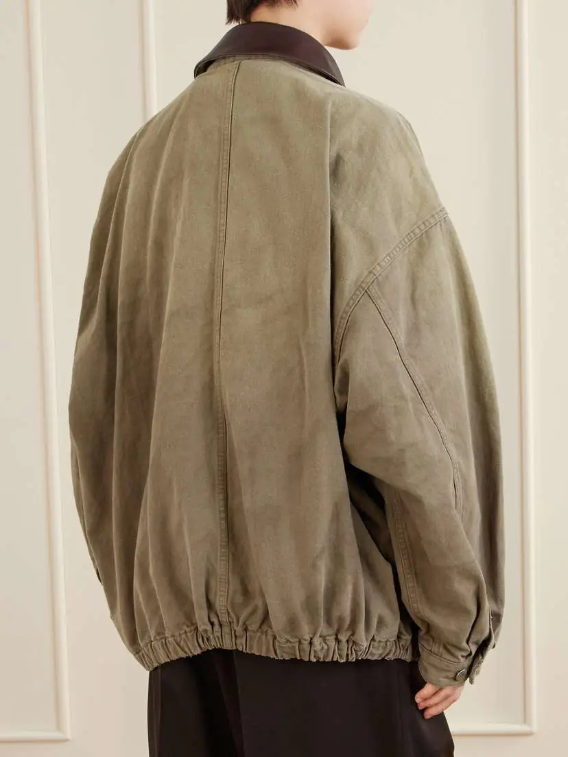 ssstein Sulfur Leather-trimmed Cotton-canvas Jacket | Thumbnail 4 ssstein Sulfur Leather-trimmed Cotton-canvas Jacket | Thumbnail 4