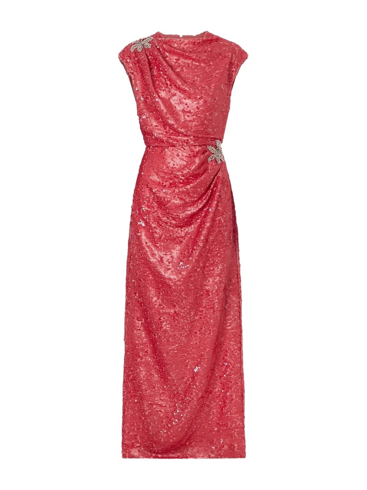 Draped Sequined Chiffon Gown Draped Sequined Chiffon Gown