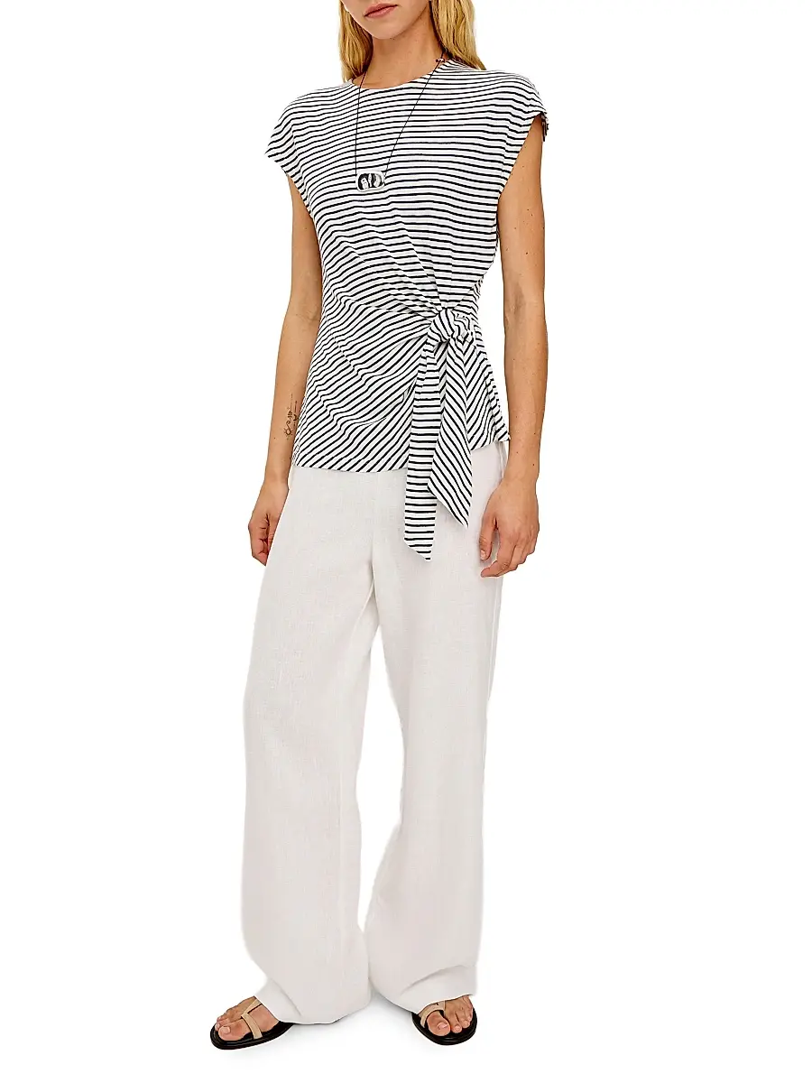 RAILS Women's Gabbie Striped Cotton Knotted Top | Thumbnail 2 RAILS Women's Gabbie Striped Cotton Knotted Top | Thumbnail 2