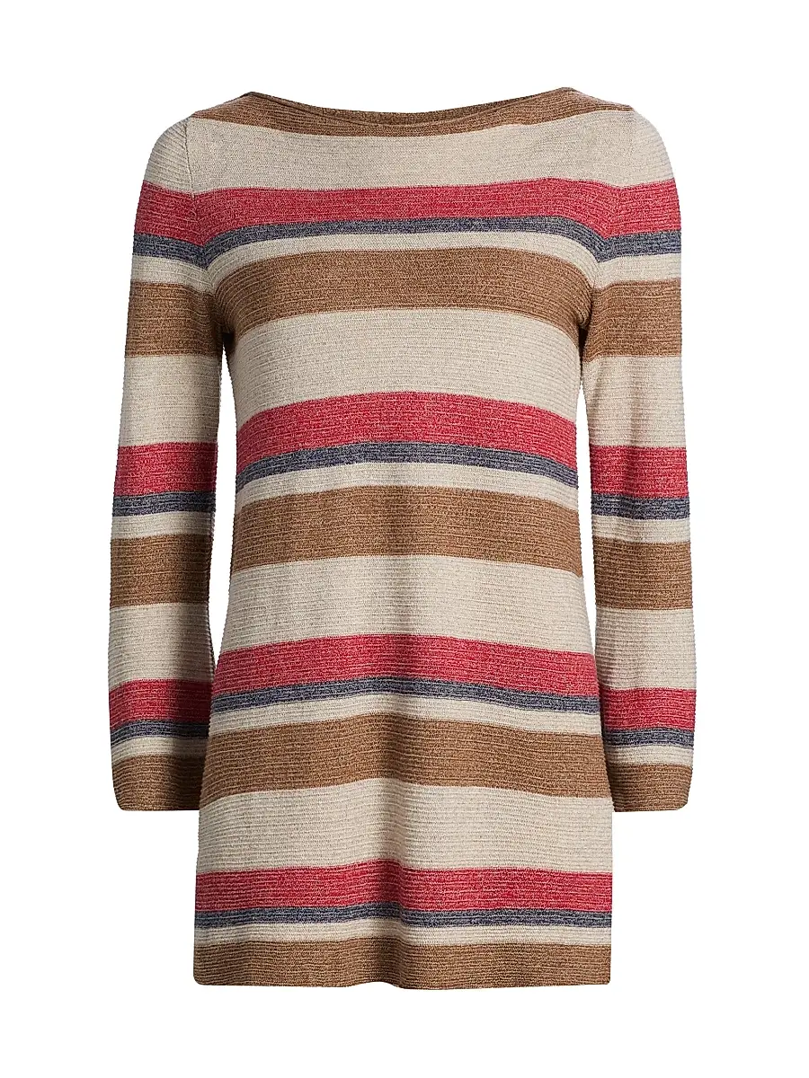 Women's Bayside Striped Linen-Silk Minidress