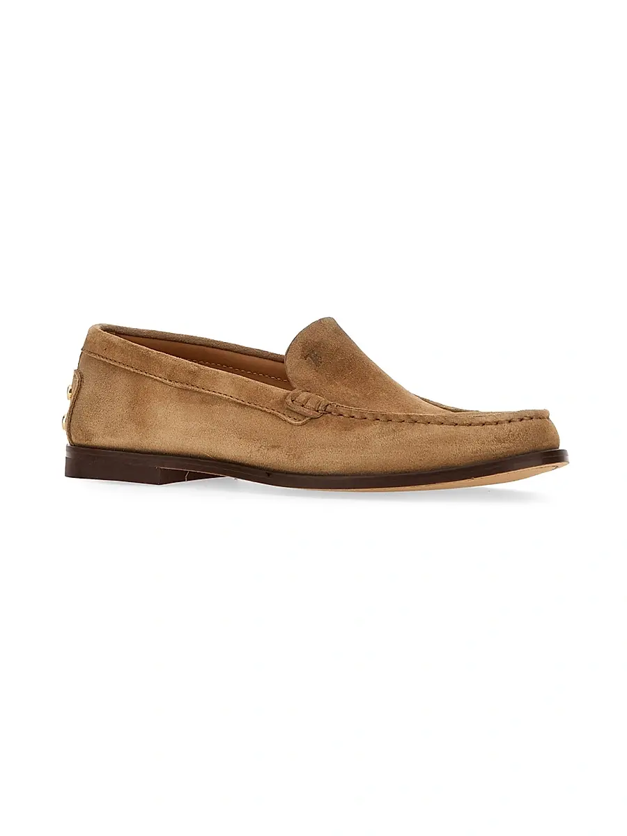 Tod's Women's Apron Toe Suede Loafers | Thumbnail 2