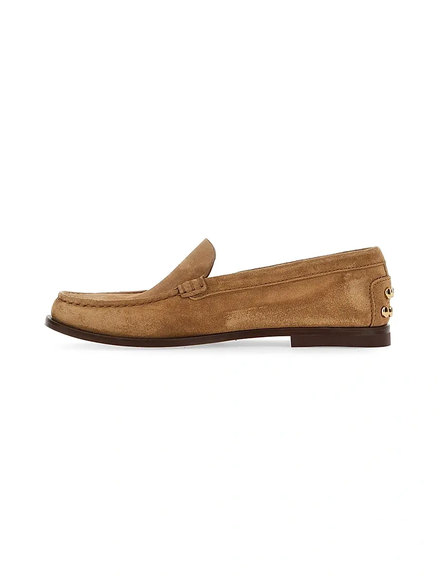 Tod's Women's Apron Toe Suede Loafers | Thumbnail 5