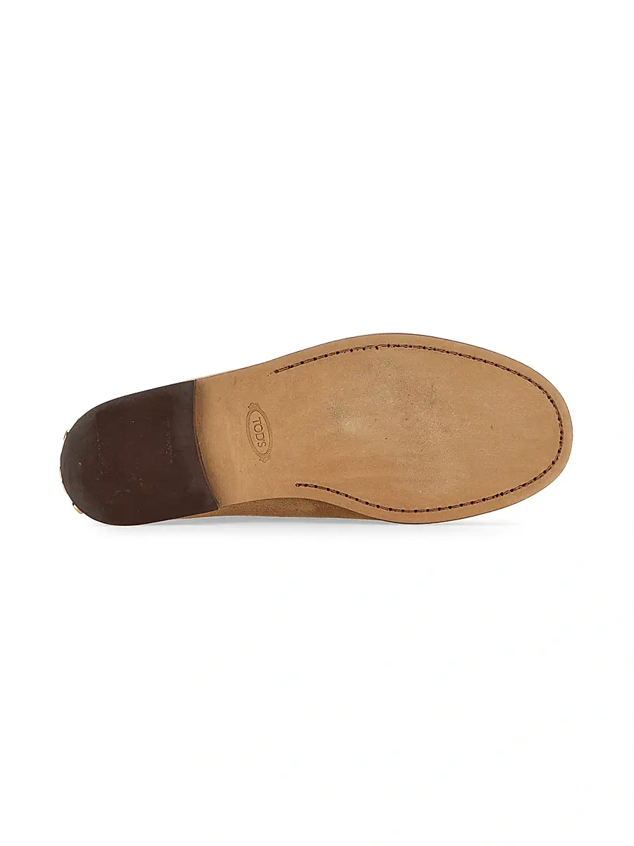 Tod's Women's Apron Toe Suede Loafers | Thumbnail 6