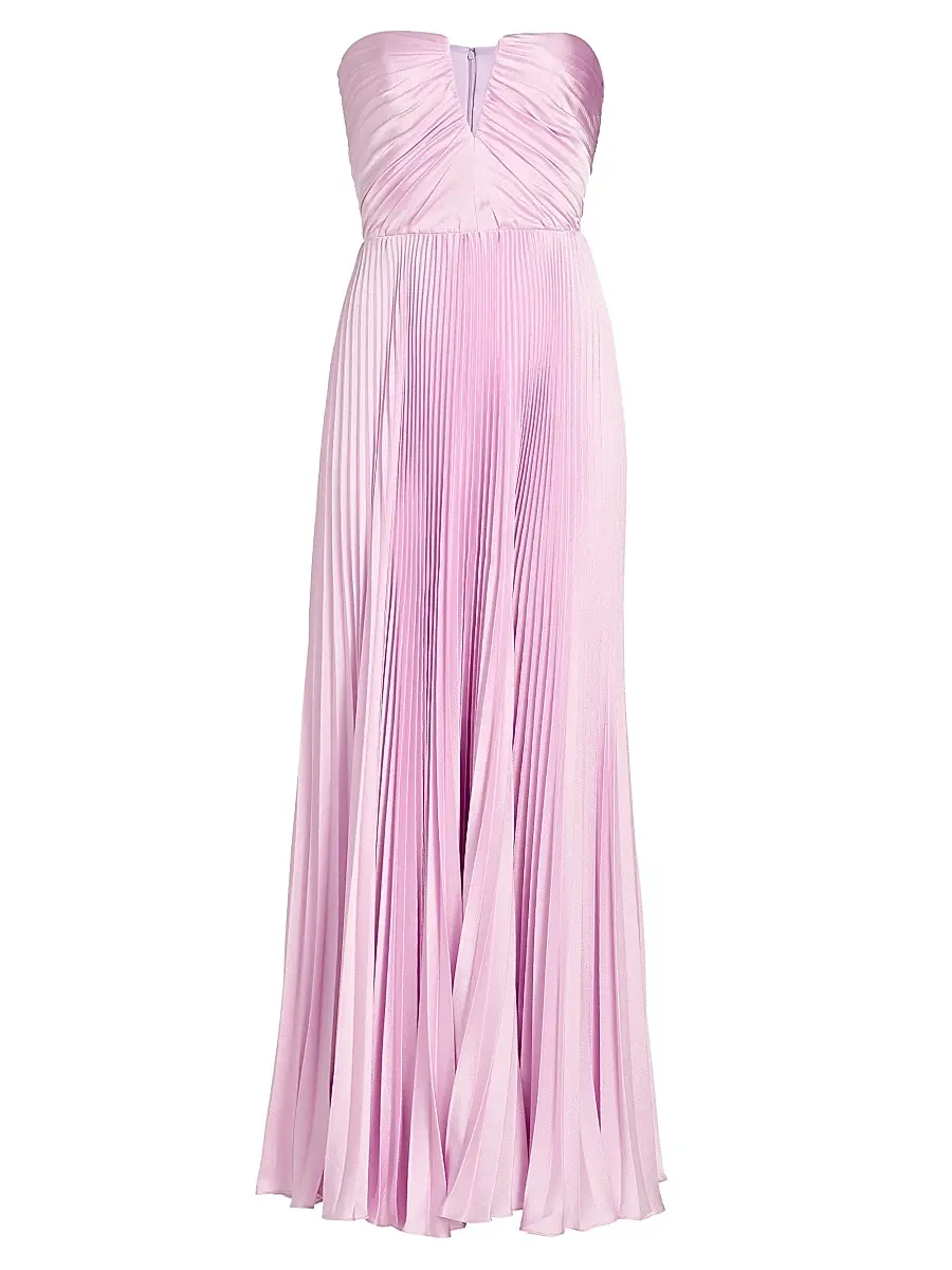 As It May Women's Ella Pleated Woven Strapless Gown - French Lilac | Image 1 As It May Women's Ella Pleated Woven Strapless Gown - French Lilac | Image 1