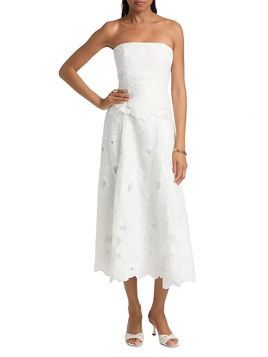 As It May Women's Isla Strapless Lace Midi-Dress | Thumbnail 3 As It May Women's Isla Strapless Lace Midi-Dress | Thumbnail 3