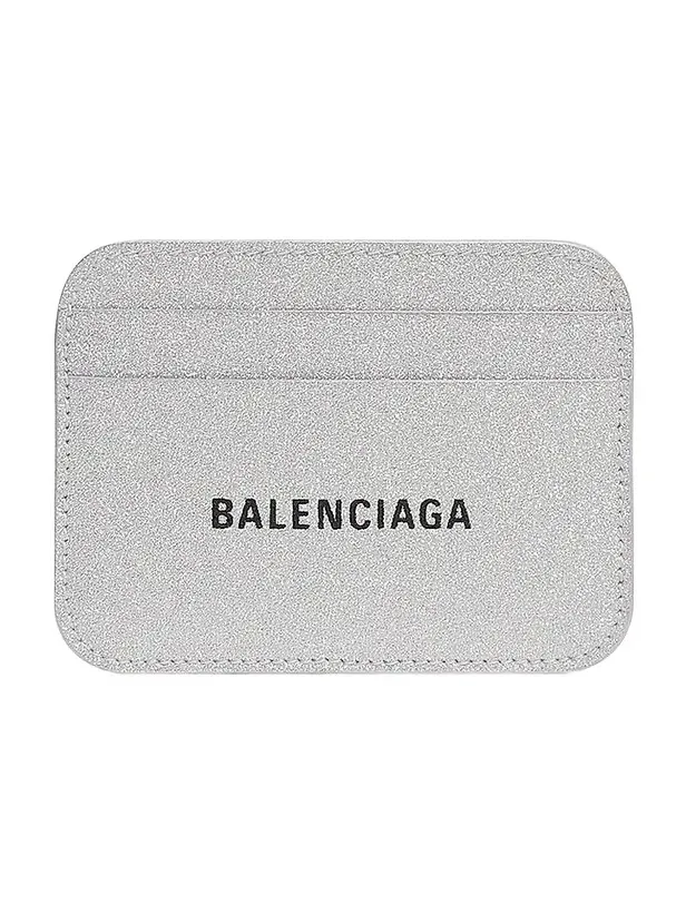 Women's Cash Card Holder In Sparkling Fabric - Silver Black