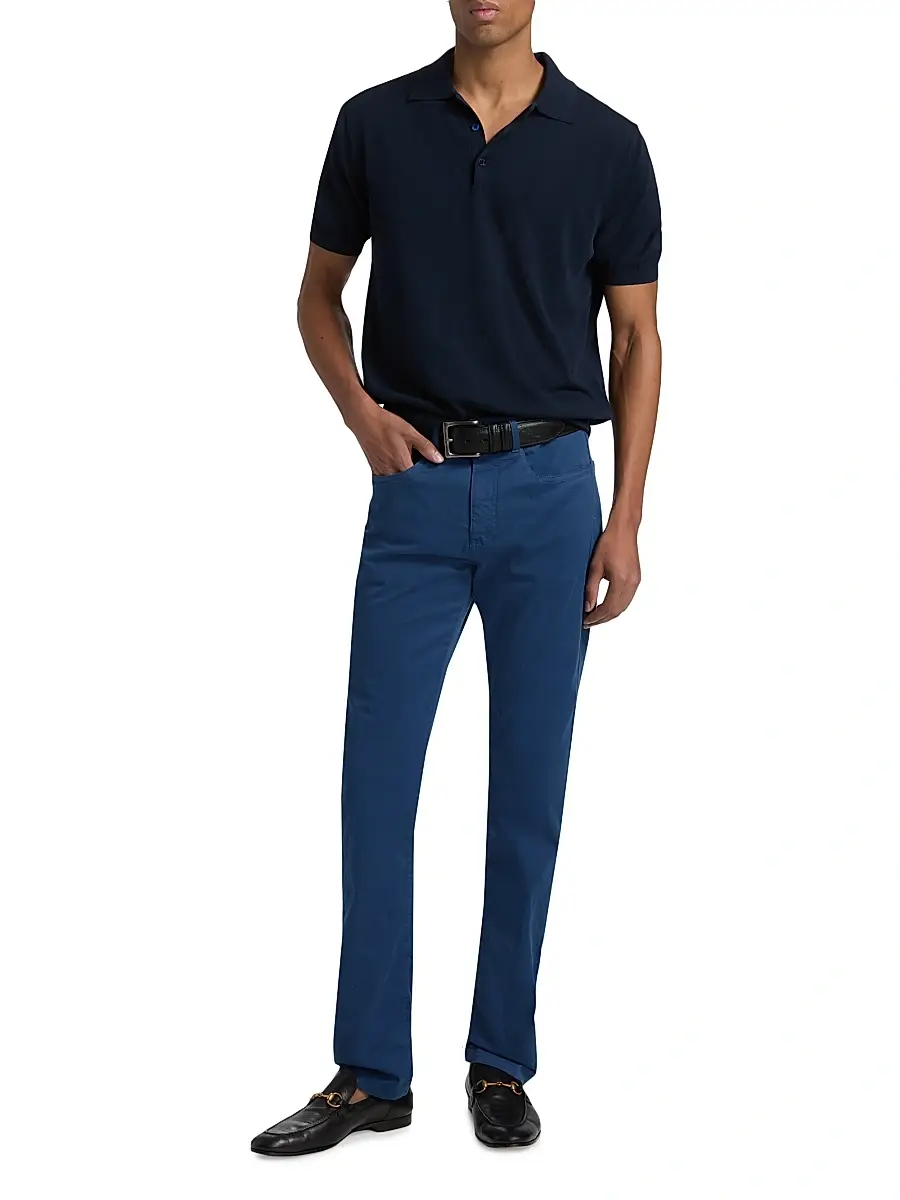 Canali Men's Stretch Cotton 5-Pocket Jeans | Thumbnail 2 Canali Men's Stretch Cotton 5-Pocket Jeans | Thumbnail 2