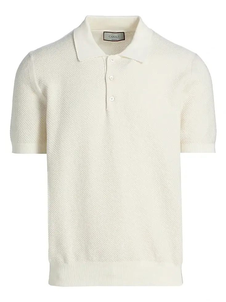 Men's Piqué-Stitch Cotton Polo Shirt Men's Piqué-Stitch Cotton Polo Shirt