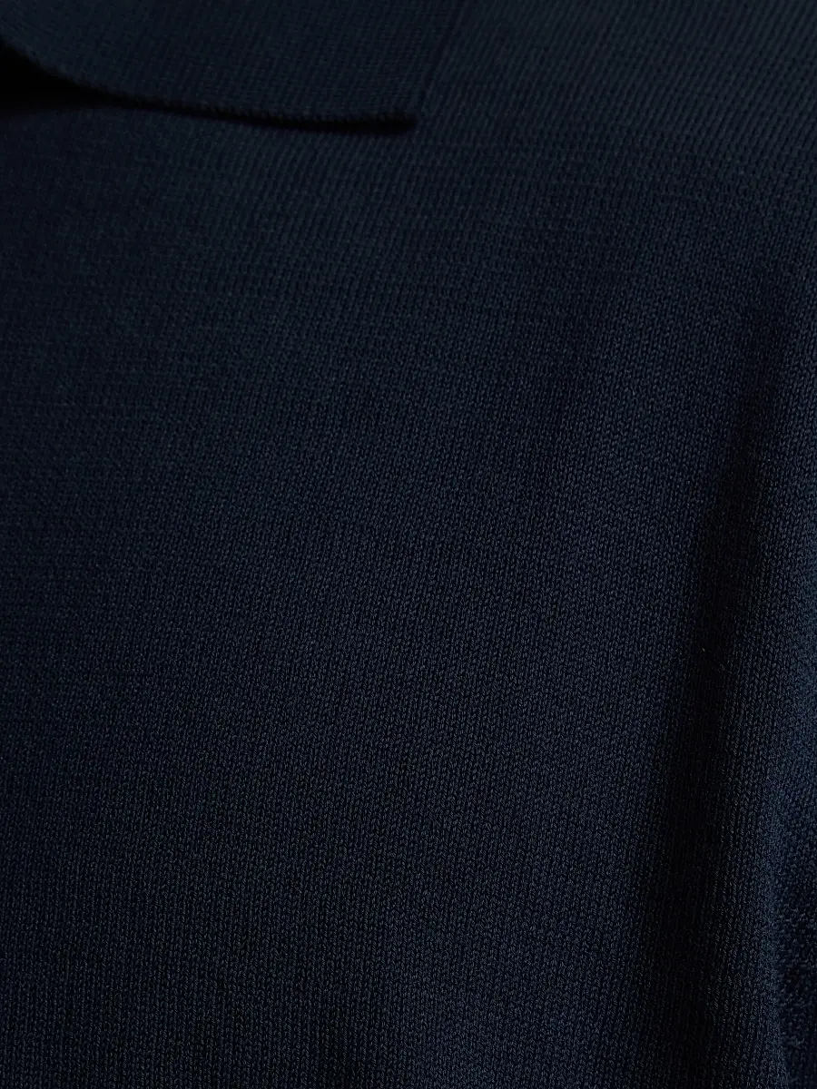 Canali Men's Knit Cotton Polo Shirt | Thumbnail 7 Canali Men's Knit Cotton Polo Shirt | Thumbnail 7