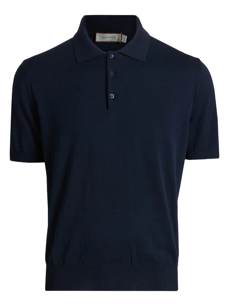 Men's Knit Cotton Polo Shirt