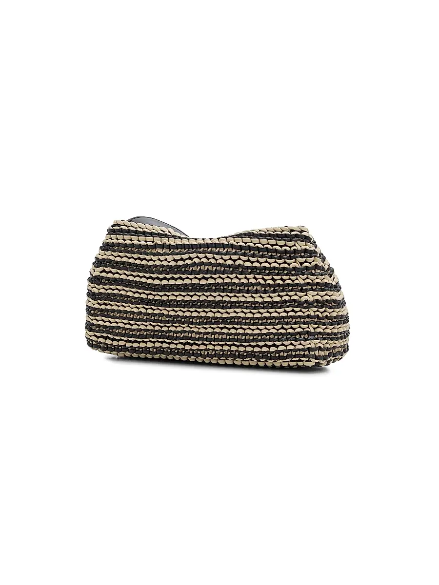 TOTEME Women's Mini T-Lock Woven-Leather Clutch | Thumbnail 3 TOTEME Women's Mini T-Lock Woven-Leather Clutch | Thumbnail 3