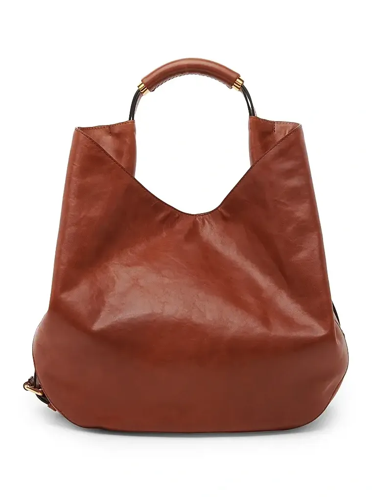 MOSCHINO Women's Handle Me Leather Hobo Bag