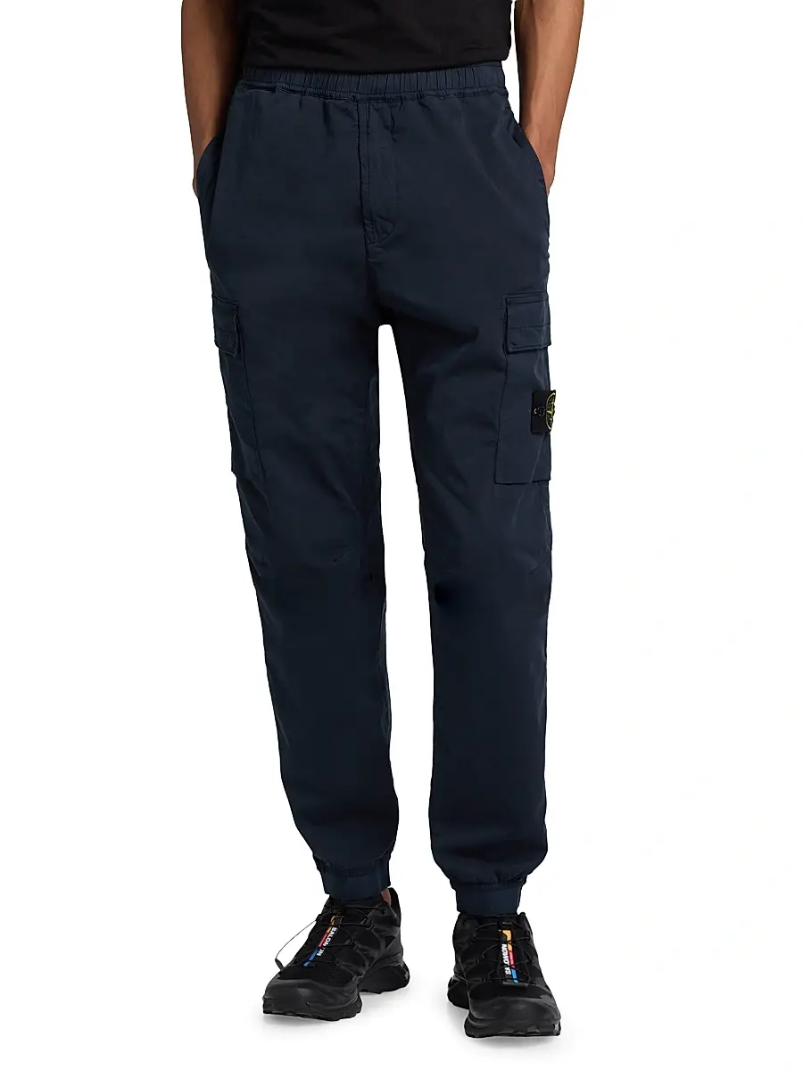 Stone Island Men's Stretch Cotton Cargo Pants | Thumbnail 3 Stone Island Men's Stretch Cotton Cargo Pants | Thumbnail 3