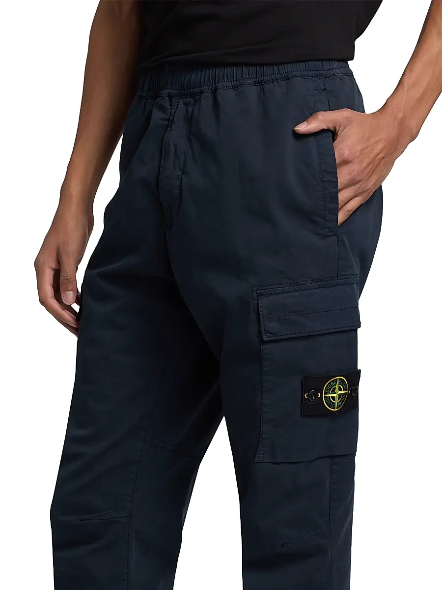 Stone Island Men's Stretch Cotton Cargo Pants | Thumbnail 6 Stone Island Men's Stretch Cotton Cargo Pants | Thumbnail 6