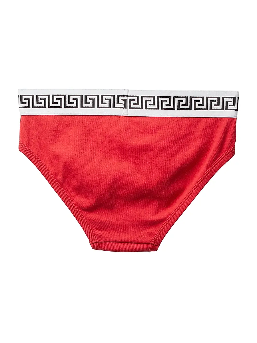 Versace Men's La Greca Medusa Stretch-Cotton Brief | Thumbnail 2