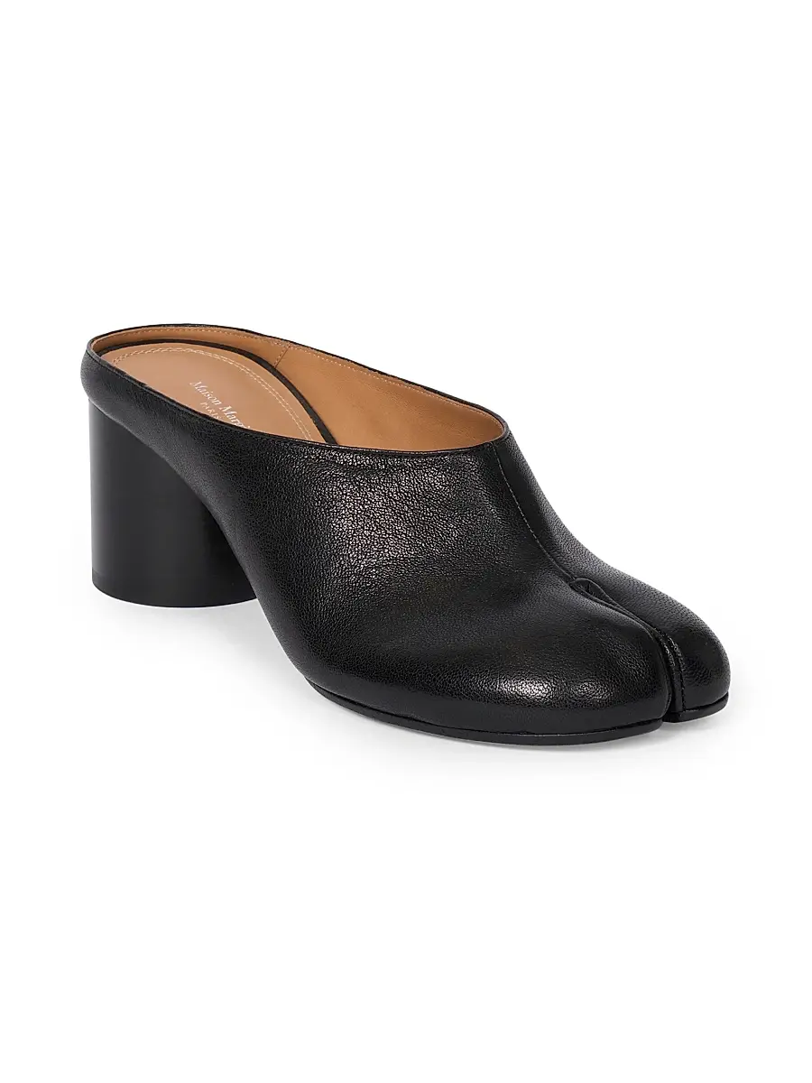 Maison Margiela Women's Tabi 60MM Leather Mules | Thumbnail 2 Maison Margiela Women's Tabi 60MM Leather Mules | Thumbnail 2