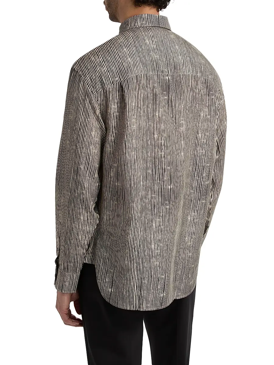 Emporio Armani Men's Irregular Stripe Sport Shirt | Thumbnail 5 Emporio Armani Men's Irregular Stripe Sport Shirt | Thumbnail 5