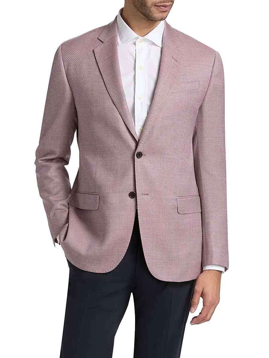 Emporio Armani Men's Micro Dot Jacket | Thumbnail 3 Emporio Armani Men's Micro Dot Jacket | Thumbnail 3