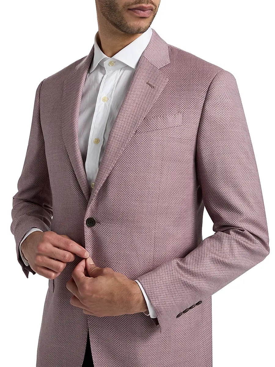 Emporio Armani Men's Micro Dot Jacket | Thumbnail 6 Emporio Armani Men's Micro Dot Jacket | Thumbnail 6