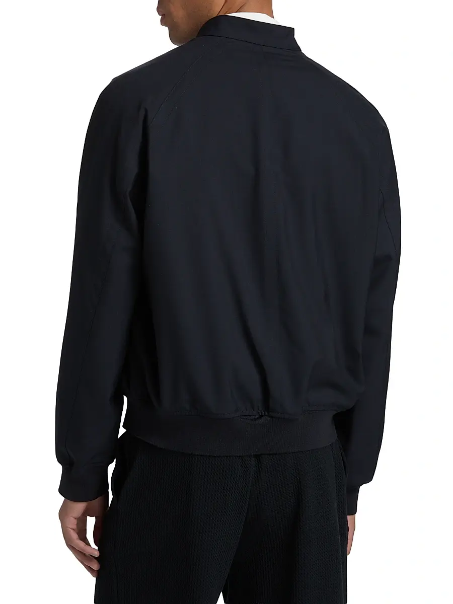 Emporio Armani Men's Oversized Pocket Wool Bomber Jacket | Thumbnail 5