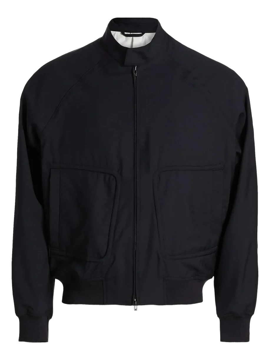 Emporio Armani Men's Oversized Pocket Wool Bomber Jacket