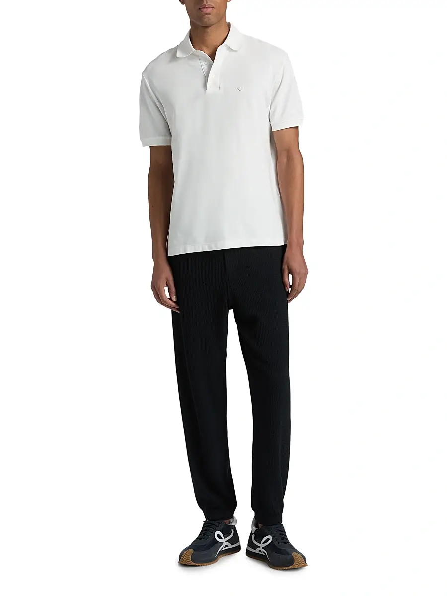 Emporio Armani Men's Cotton Polo Shirt | Thumbnail 2 Emporio Armani Men's Cotton Polo Shirt | Thumbnail 2