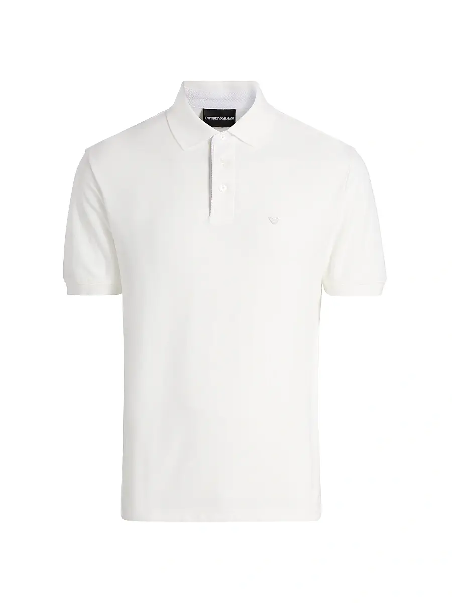 Emporio Armani Men's Cotton Polo Shirt | Image 1 Emporio Armani Men's Cotton Polo Shirt | Image 1