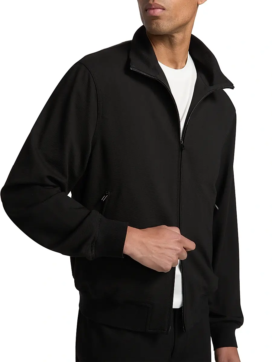 Emporio Armani Men's Horizontal Texture Full-Zip Jacket | Thumbnail 6
