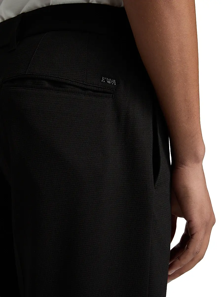 Emporio Armani Men's Horizontal Texture Trousers | Thumbnail 6 Emporio Armani Men's Horizontal Texture Trousers | Thumbnail 6