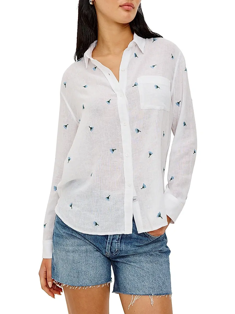 RAILS Women's Charli Floral Embroidered Shirt | Thumbnail 5 RAILS Women's Charli Floral Embroidered Shirt | Thumbnail 5
