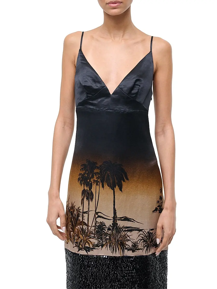 Staud Women's Nalu Printed Sequin-Embellished Linen-Silk Midi-Slipdress | Thumbnail 5 Staud Women's Nalu Printed Sequin-Embellished Linen-Silk Midi-Slipdress | Thumbnail 5