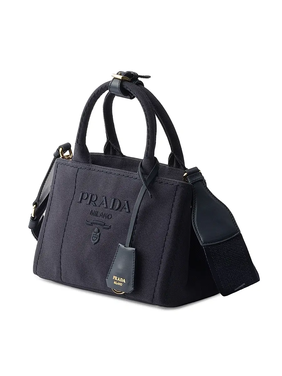 Prada Women's Jardinière Cotton Canvas Mini Top Handle Bag | Thumbnail 2 Prada Women's Jardinière Cotton Canvas Mini Top Handle Bag | Thumbnail 2