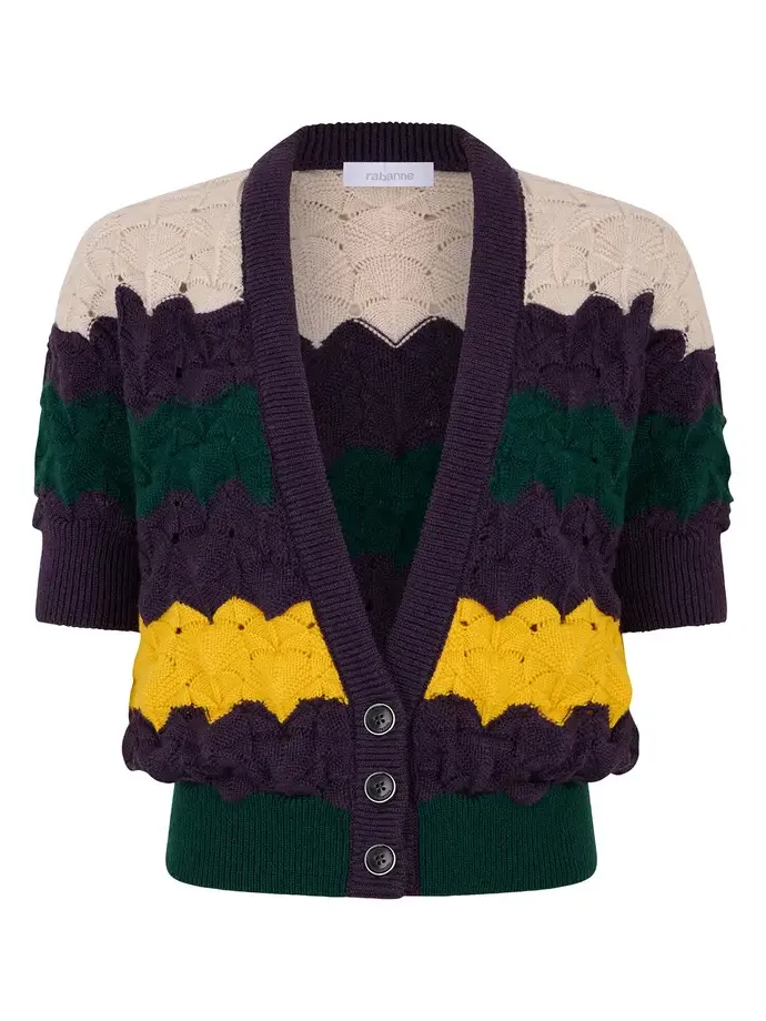 Patterned Merino-Wool Top