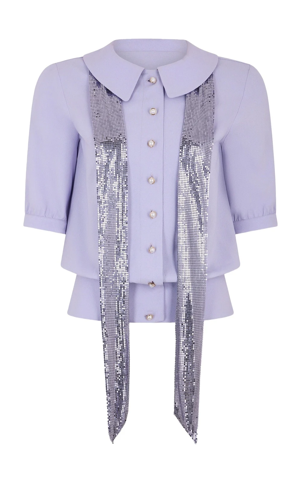 Rabanne Metallic-Tie Blouse