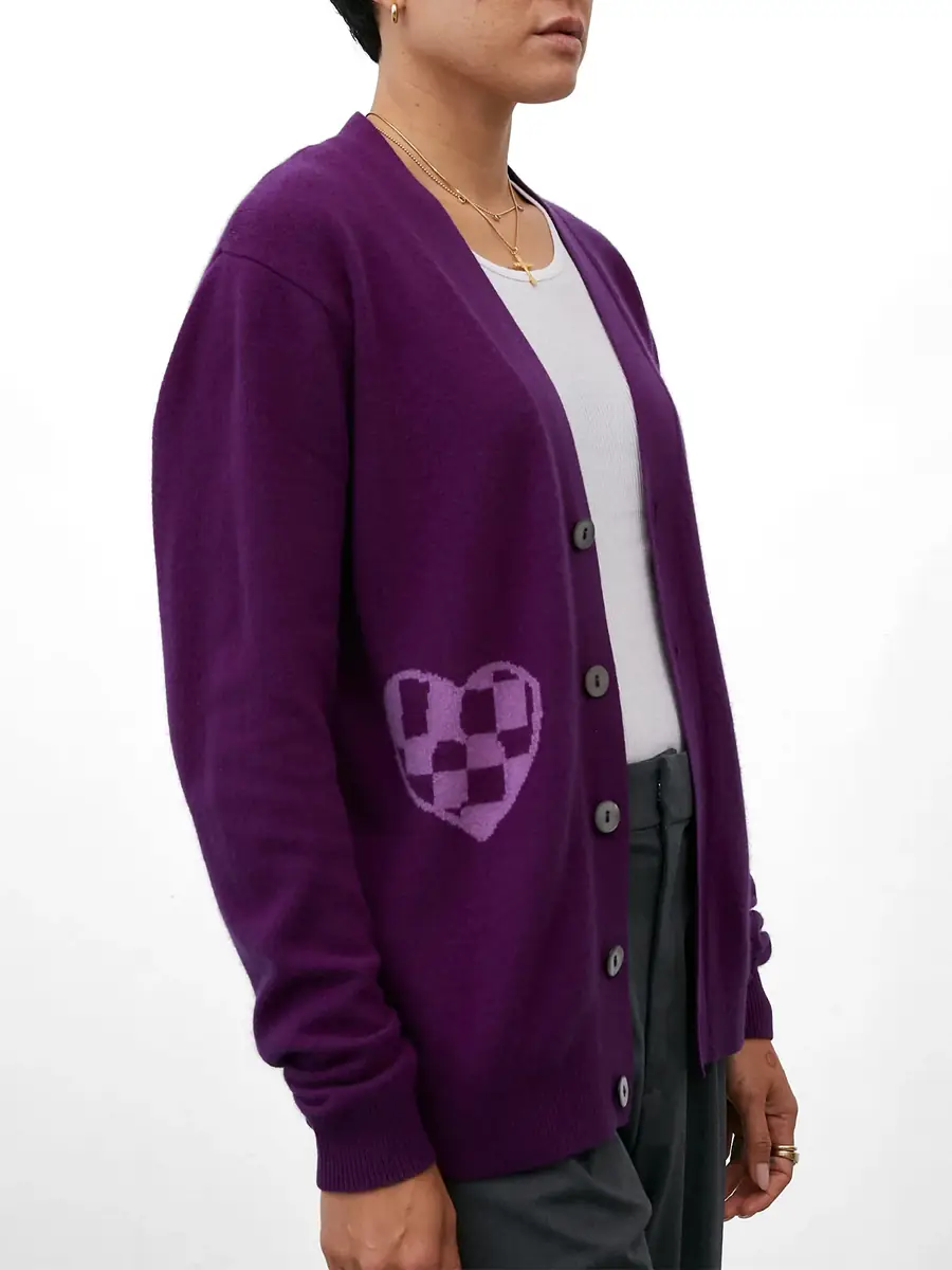 Leret Leret No. 57 Heart Cashmere Cardigan | Thumbnail 3