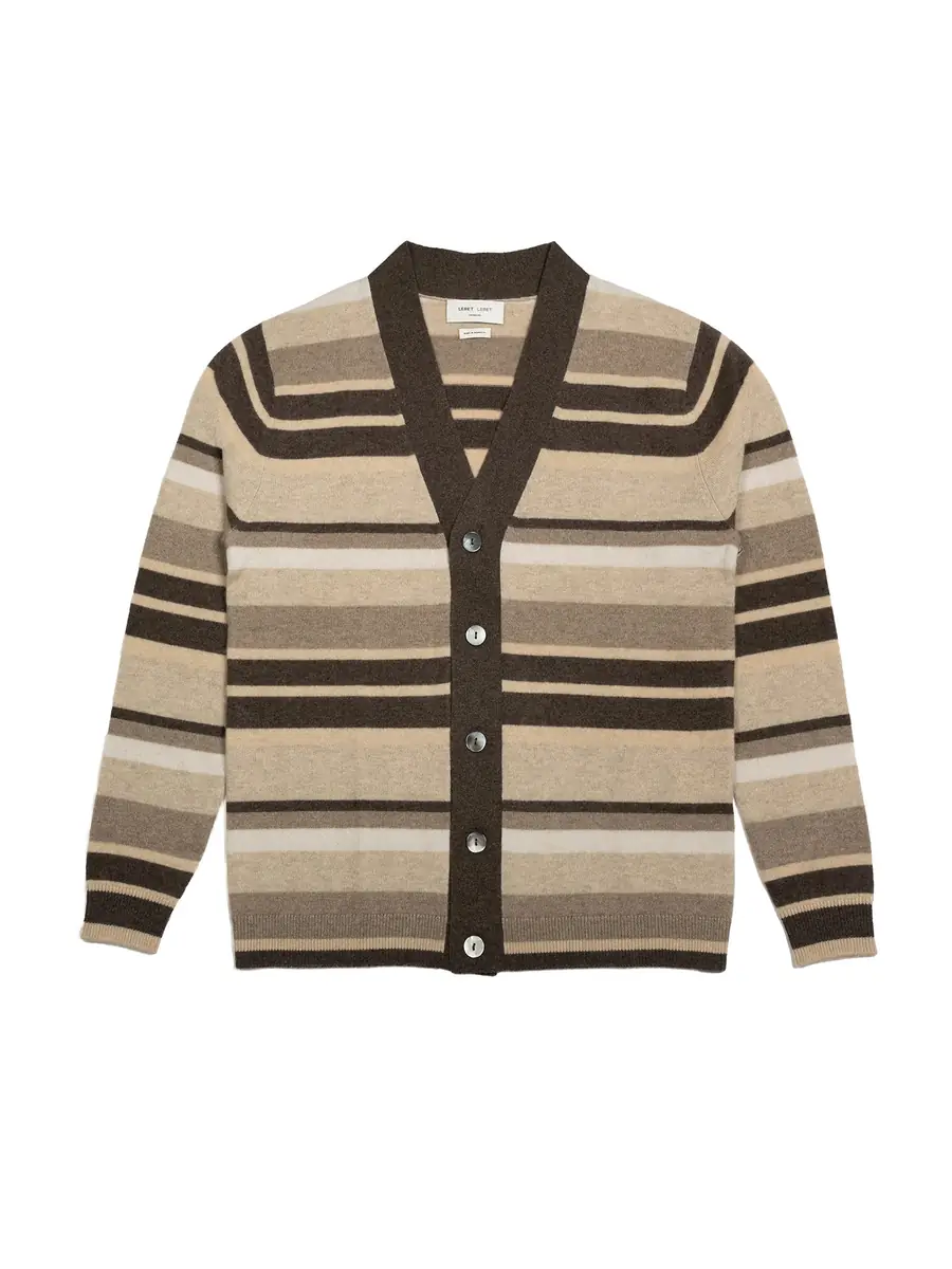 No. 79 Striped Cashmere Cardigan