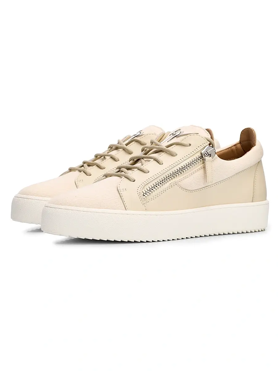 Giuseppe Zanotti Men's Double-Zip Low-Top Sneakers | Thumbnail 2 Giuseppe Zanotti Men's Double-Zip Low-Top Sneakers | Thumbnail 2