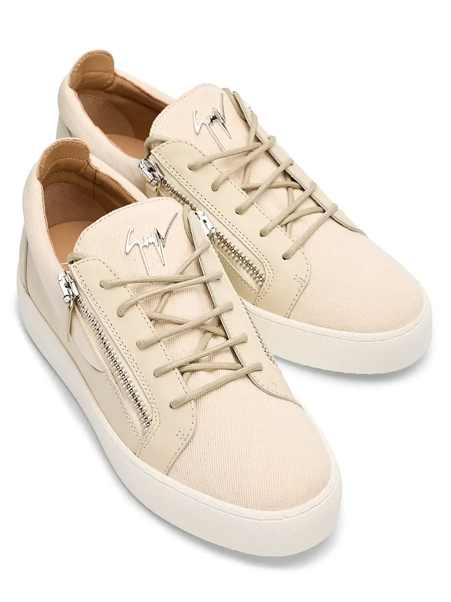 Giuseppe Zanotti Men's Double-Zip Low-Top Sneakers | Thumbnail 4 Giuseppe Zanotti Men's Double-Zip Low-Top Sneakers | Thumbnail 4