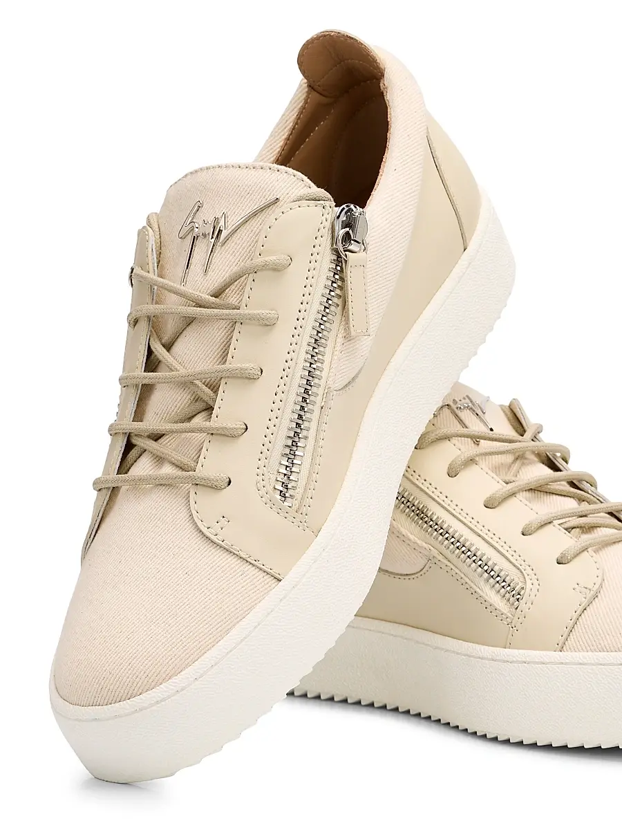 Giuseppe Zanotti Men's Double-Zip Low-Top Sneakers | Thumbnail 5 Giuseppe Zanotti Men's Double-Zip Low-Top Sneakers | Thumbnail 5