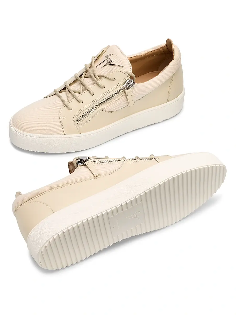 Giuseppe Zanotti Men's Double-Zip Low-Top Sneakers | Thumbnail 6 Giuseppe Zanotti Men's Double-Zip Low-Top Sneakers | Thumbnail 6