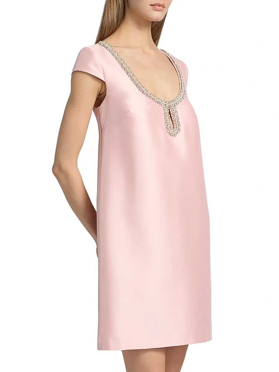 BADGLEY MISCHKA Women's Mikado Embellished Neck Cocktail Dress | Thumbnail 4 BADGLEY MISCHKA Women's Mikado Embellished Neck Cocktail Dress | Thumbnail 4