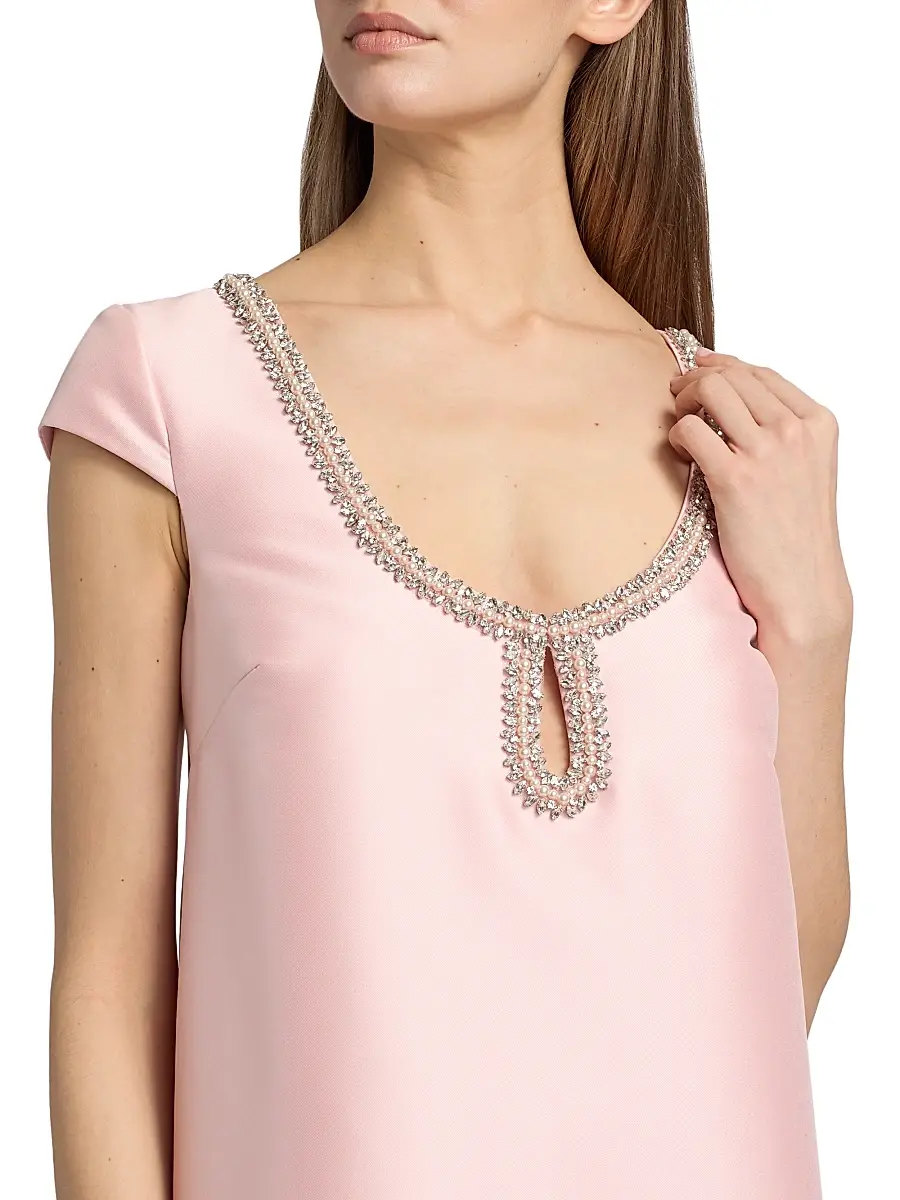 BADGLEY MISCHKA Women's Mikado Embellished Neck Cocktail Dress | Thumbnail 6 BADGLEY MISCHKA Women's Mikado Embellished Neck Cocktail Dress | Thumbnail 6