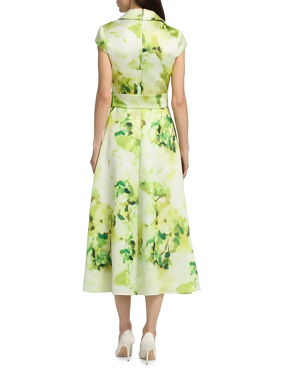 BADGLEY MISCHKA Women's Belted Floral A-Line Midi-Dress | Thumbnail 5 BADGLEY MISCHKA Women's Belted Floral A-Line Midi-Dress | Thumbnail 5