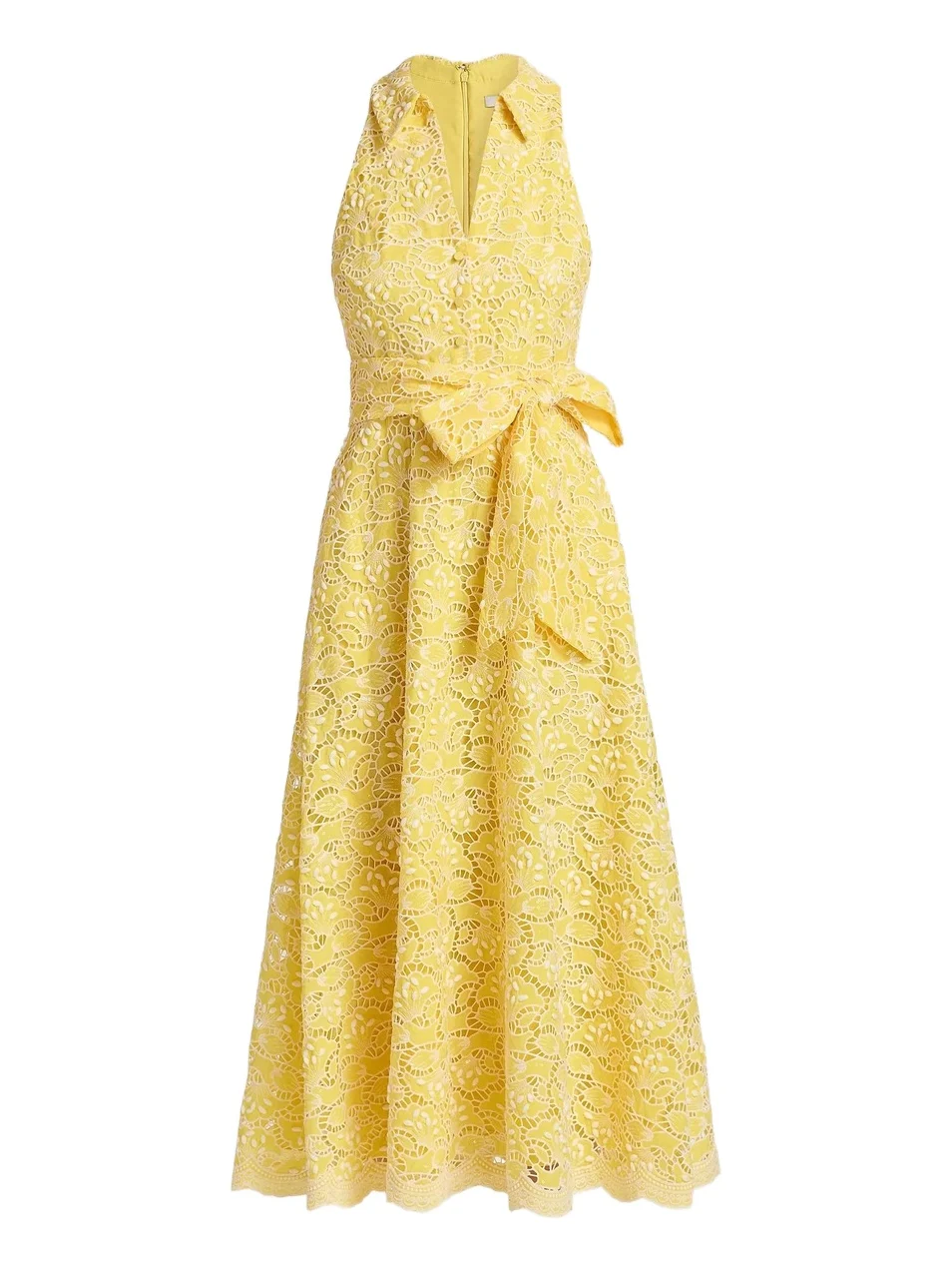 BADGLEY MISCHKA Women's Eyelet Lace Belted Midi-Dress